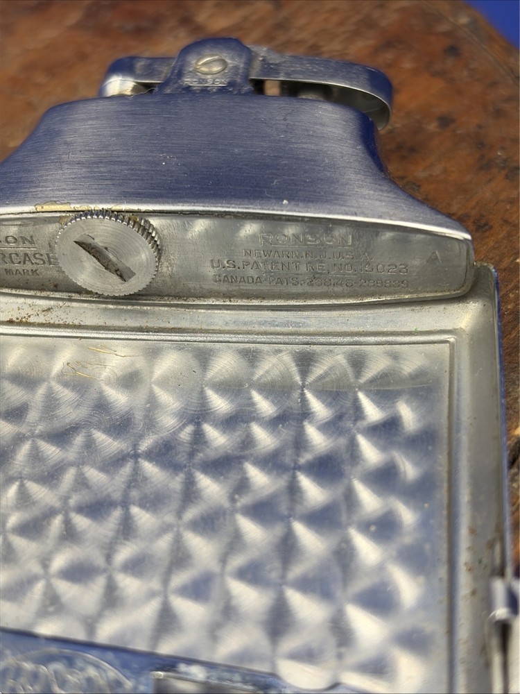Vintage MCM Ronson Mastercase Cigarette Case Lighter Silver Tone Untested