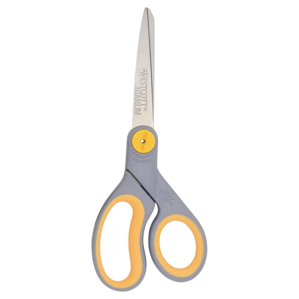 Westcott 8Inch TitaniumBonded Scissors with Adjustable Glide Feature for Offi...