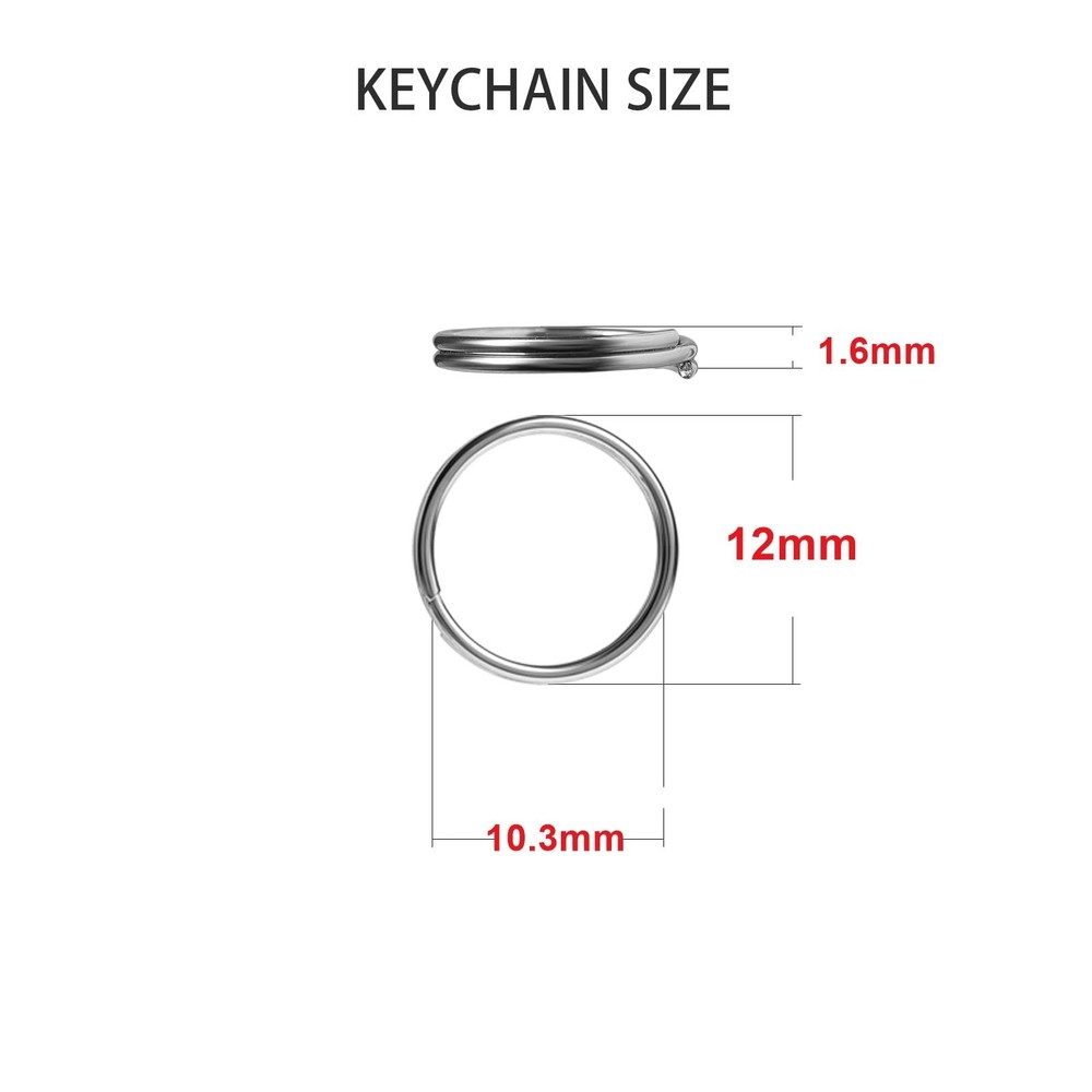 200pcs 12mm Mini Split Jump Ring with Double Loops 12mm, Silver