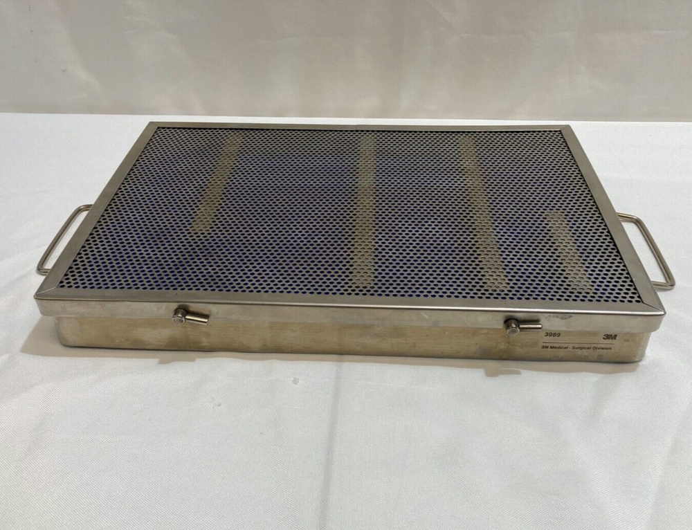 Autoclavable Sterilization Case w Silicone Insert 15" x 10" x 2" General Surgery