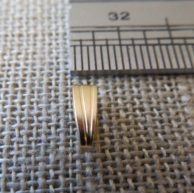 Medium 14k Solid Y. Gold Locket-Bail Clasp Bail Connector Snap-on Bail 7.7x2.5mm