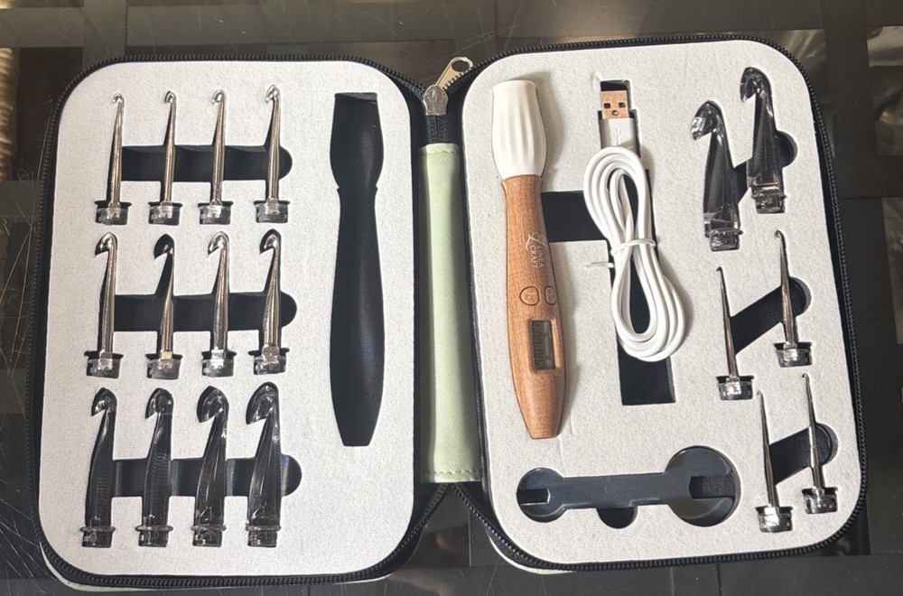 LineaCraft Counting Crochet Hook Set – 18 Sizes Interchangeable H