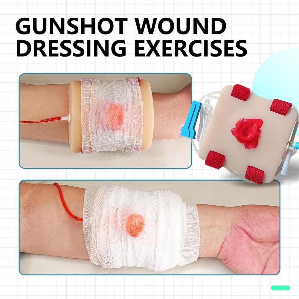2Pcs Wound Packing Task Trainer, Bleed Control Tourniquet Trainer, Basic Woun...