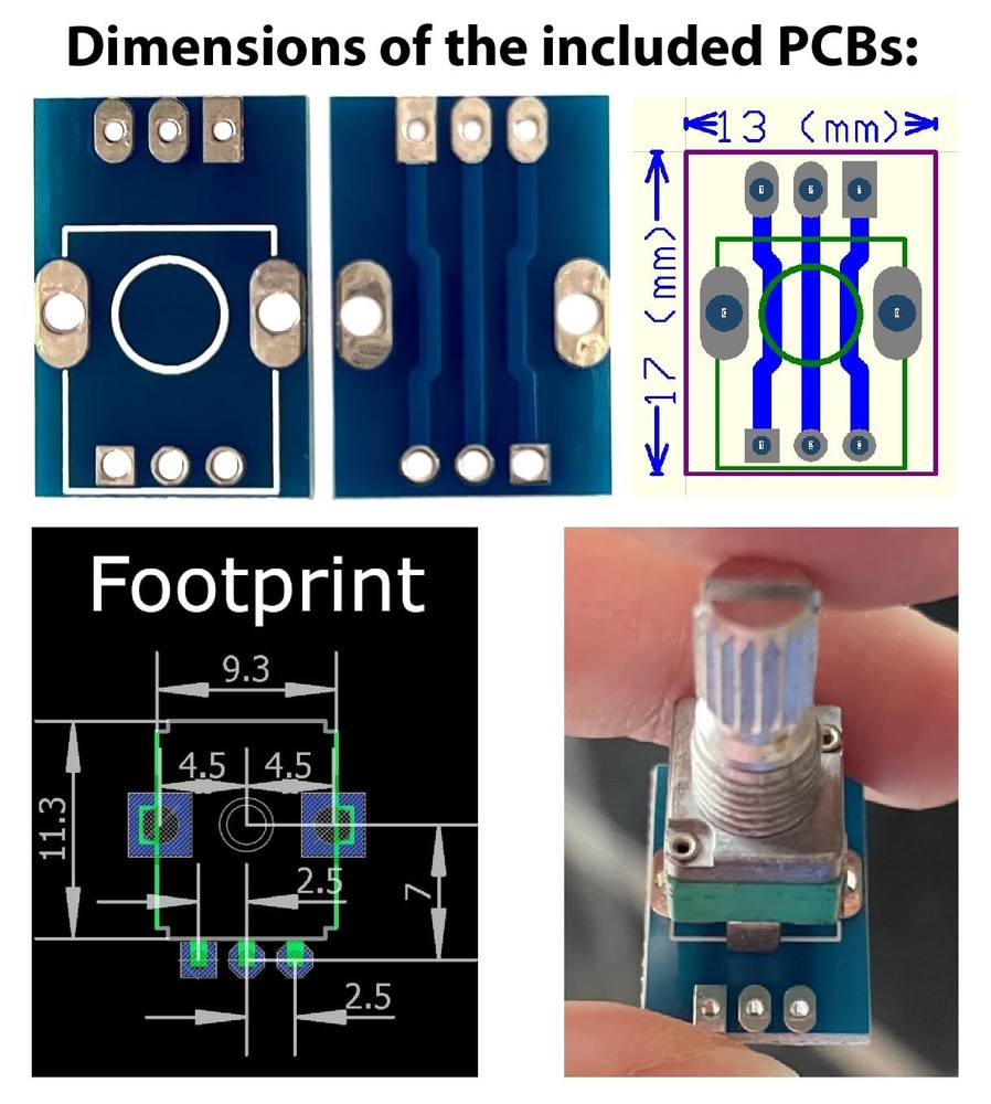 10 Values 60pcs Small Potentiometer Set