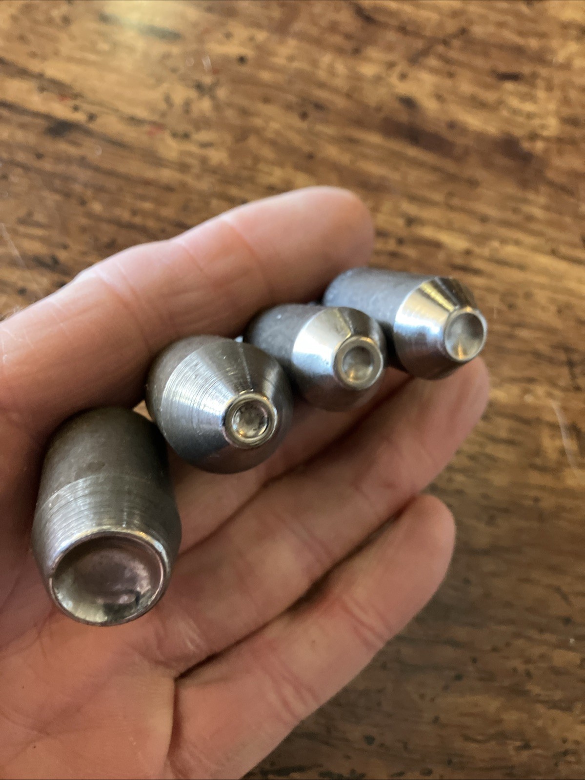 4 Lg Oval Head Rivet Squeezer Die 3/8 Shank Aircraft Aviation Brazier Belly Tank