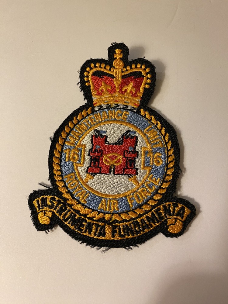 ROYAL AIR FORCE 1616 Maintenance Unit Patch 4”x3” EUC