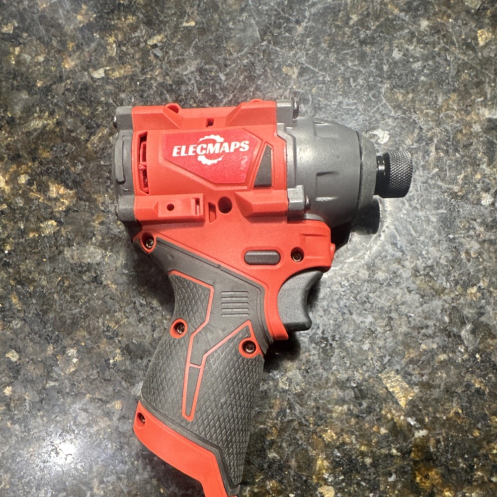 ELECMAPS Impact Driver Cordless Power Tool Red Black Gray for Multiple Tasks