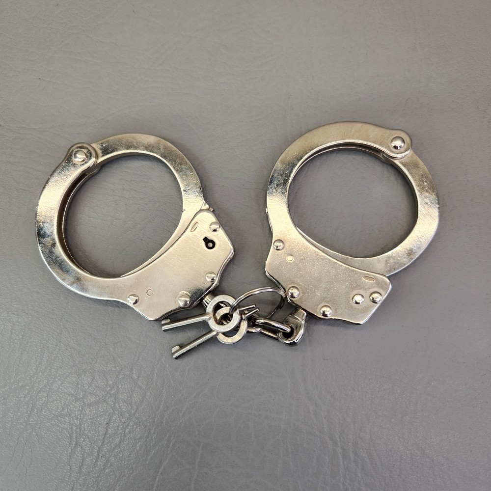 Security Handcuffs Double Lock Professional w/Keys & Pouch Holster