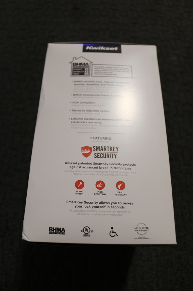 Kwikset Smartcode 955 Keypad Electronic Lever Door Lock Deadbolt Open Box