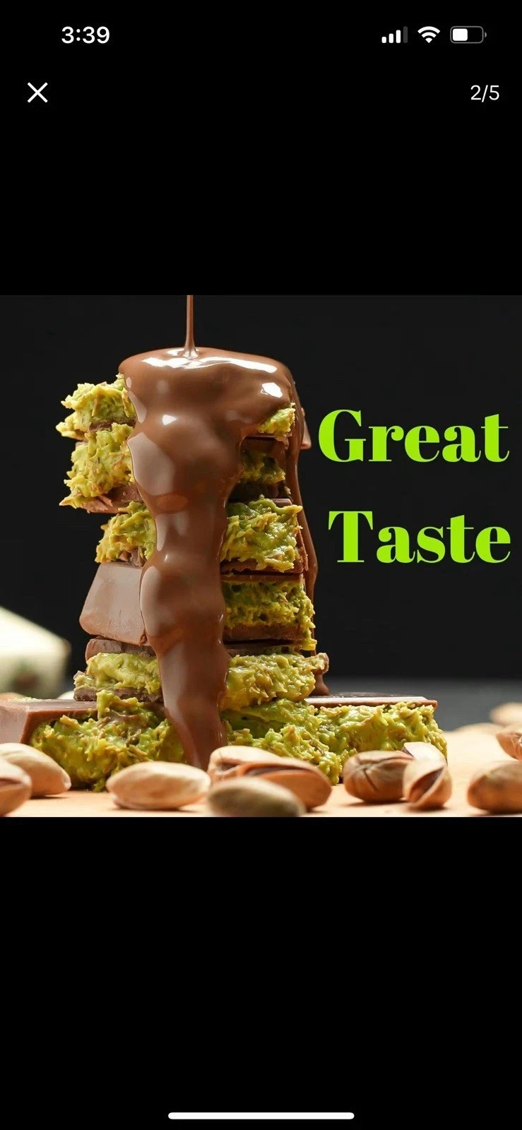 Dubai Chocolate Bar 95g - Viral Chocolate - Premium Hand Knafeh, Pistachio