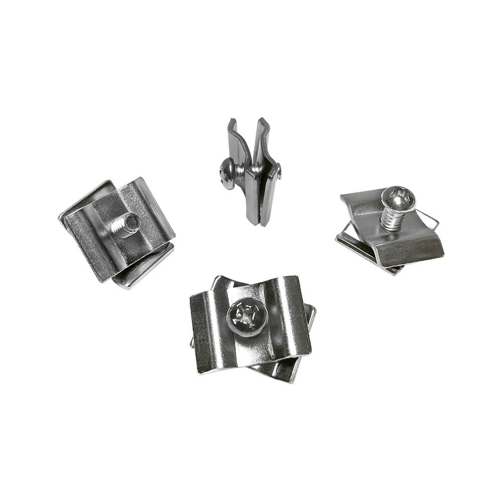 100Pc Chrome Wire Connector Clamp Joiner Gridwall Panel Cube Storage Clipping