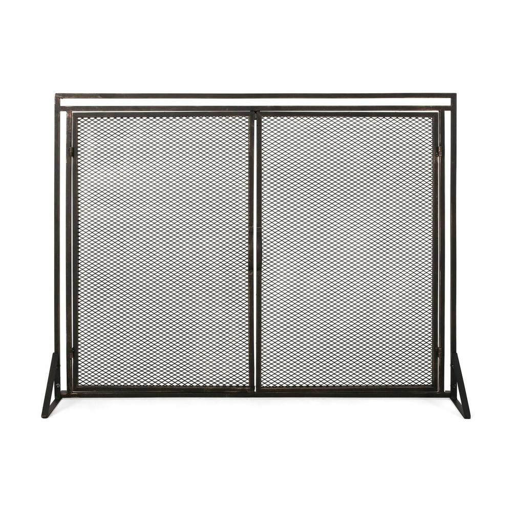 Kolten Modern Iron Fireplace Screen