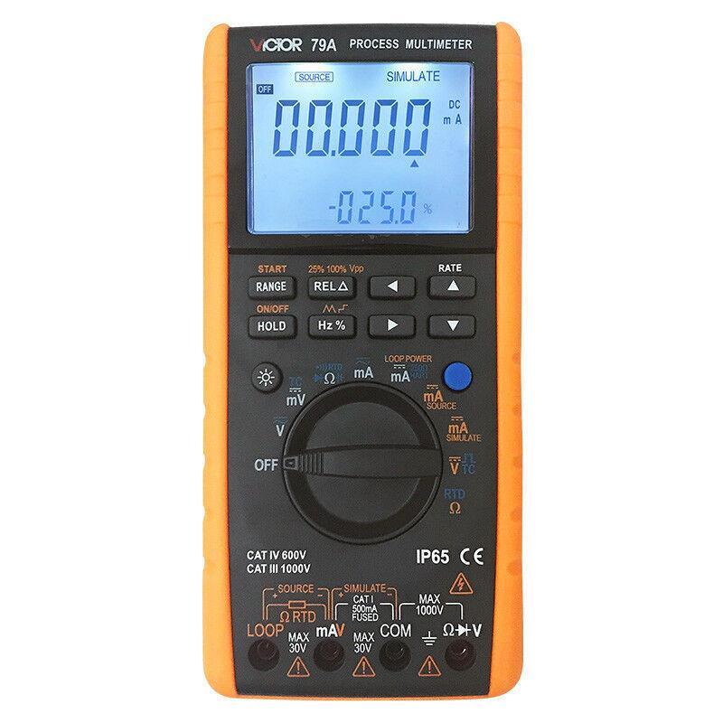 V/mA Thermocouple RTD Ohm Freq. Process Calibrator Source Simulate & Multimeter