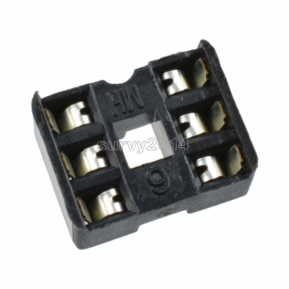 20PCS IC Socket Adaptor PCB Solder Type DIP Socket 6p 6 pin 6-pin