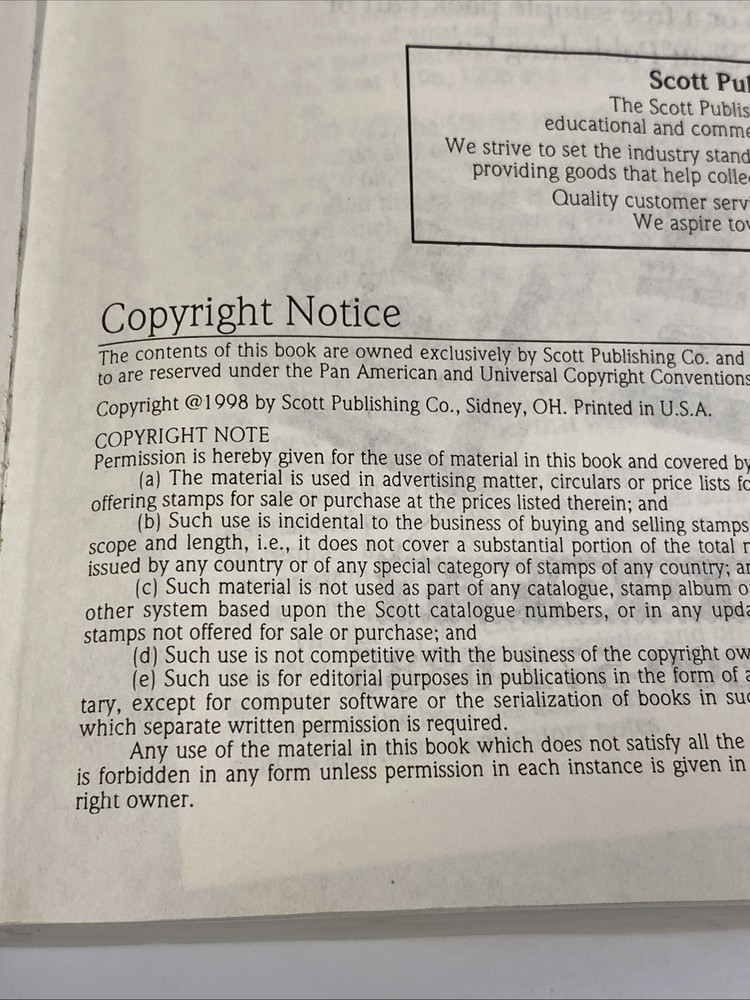 Scott Standard Postage Stamp Catalog Volume 4 Countries J-O - 1999