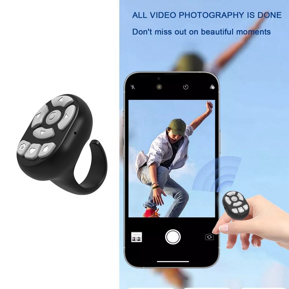 Remote Control Scrolling Ring Wireless Camera Shutter Selfie Button Controller
