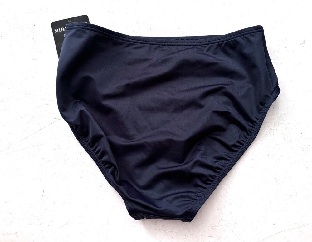 Miraclesuit Bikini Swim Bottom Solid Midnight Blue High Rise Nwt 6516601