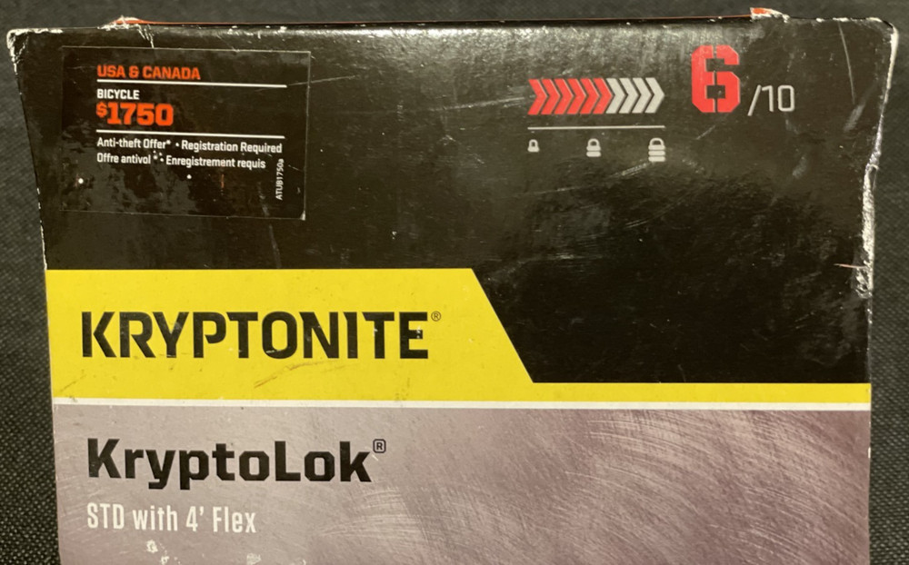 KRYPTONITE KryptoLok - MOUNT ONLY - STD with 4" flex NEW