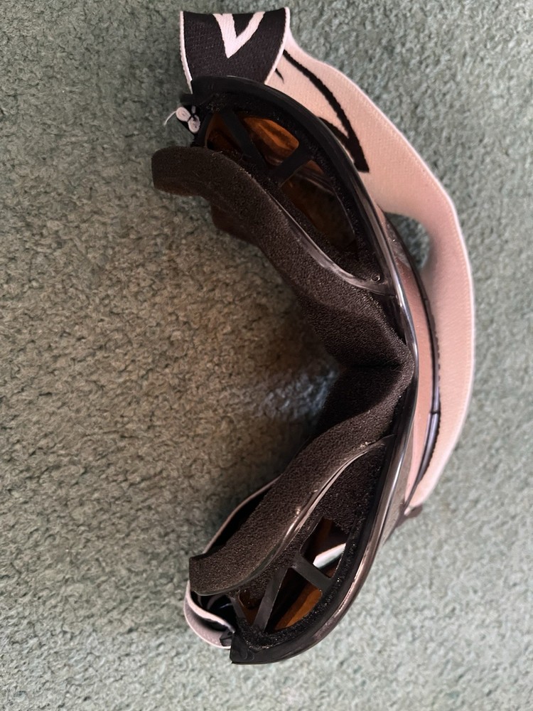 Smith Ski Goggles Mirrored Amber Lens Black Plastic Frame