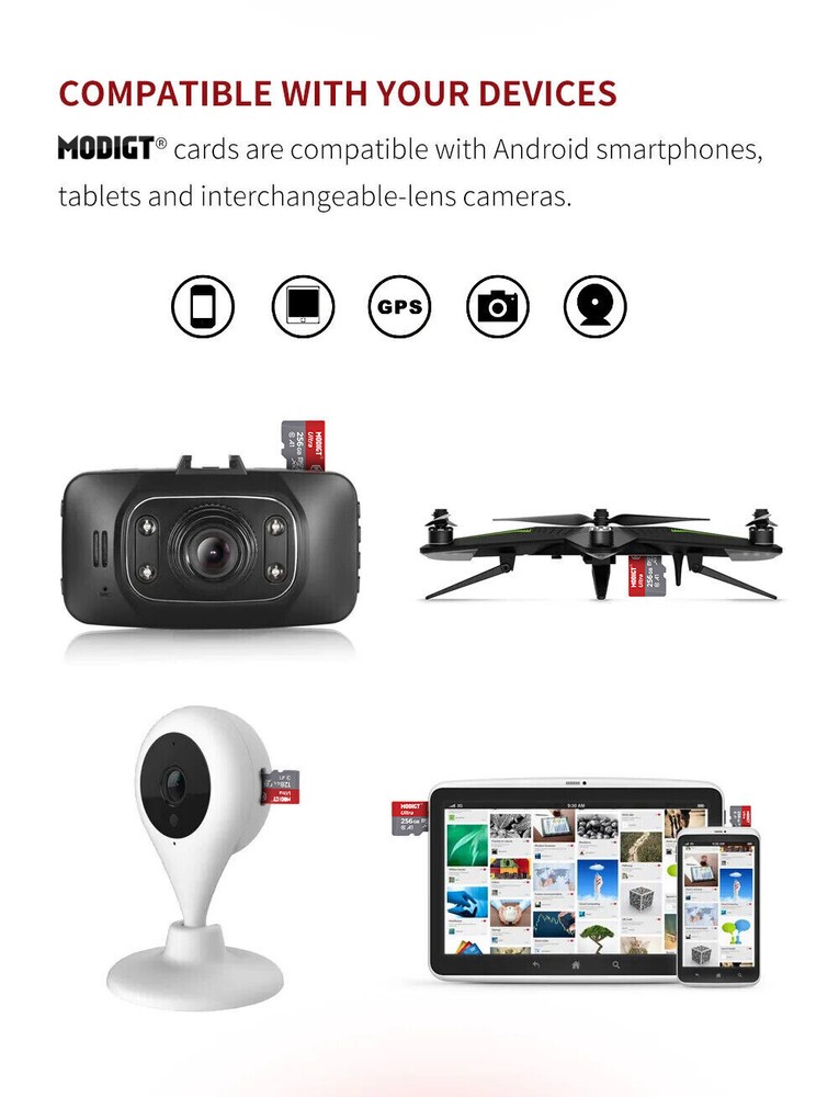 Micro SD Card Ultra Class 10 SDXC SDHC Memory Card for Dash Cams Android lot