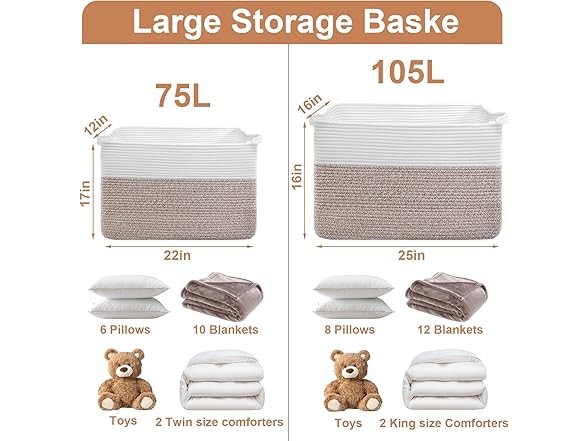 ClenClever 75L Extra Large Laundry Hamper