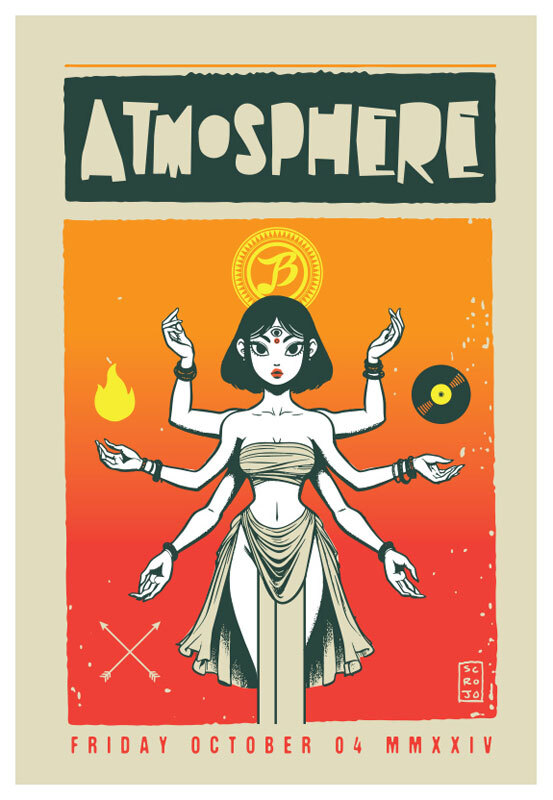 Scrojo Atmosphere Belly Up Aspen Colorado 10/4/2024 Poster Atmosphere_2410