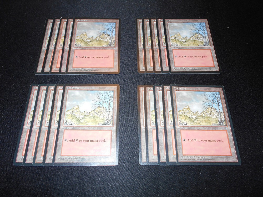 20 Basic Land - SAME ART - Mountain - Ice Age - MP-NM - Magic MTG FTG
