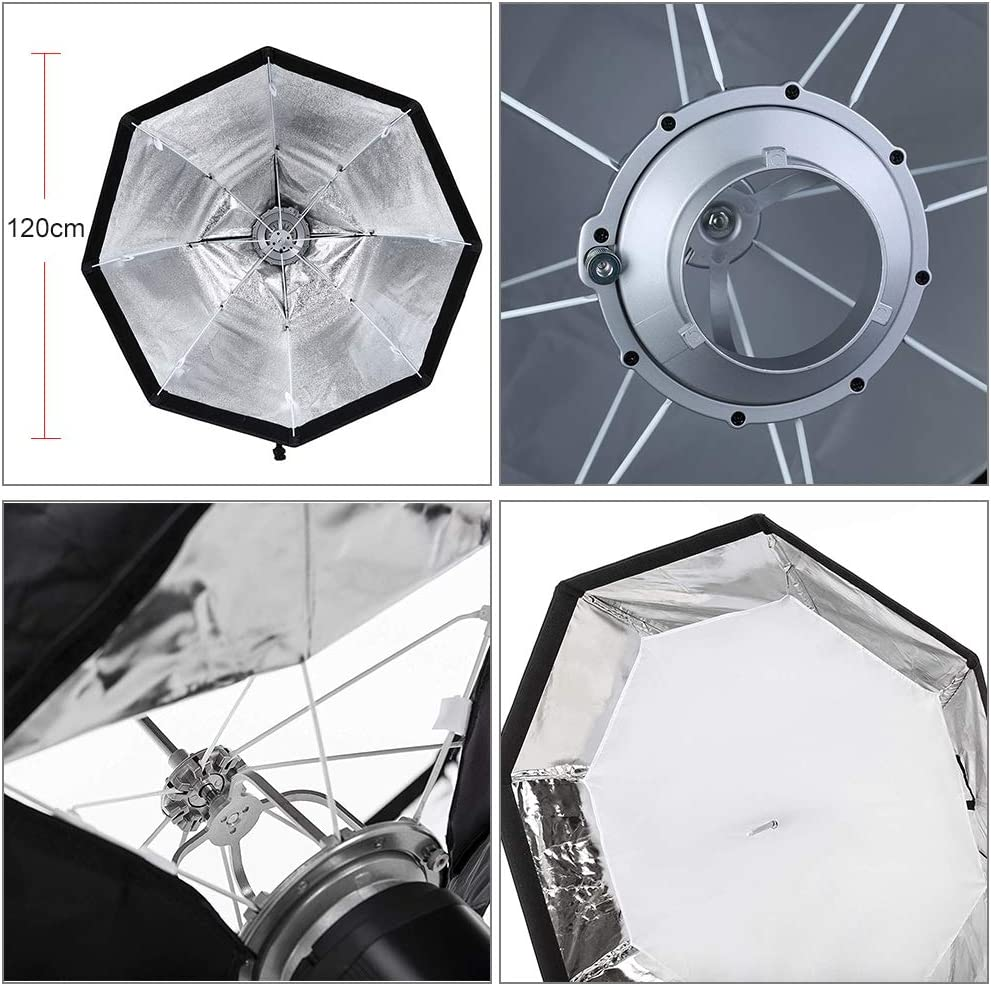 120Cm Octagon Umbrella Softbox Bowens Mount for Studio Monolight Flash Portrait