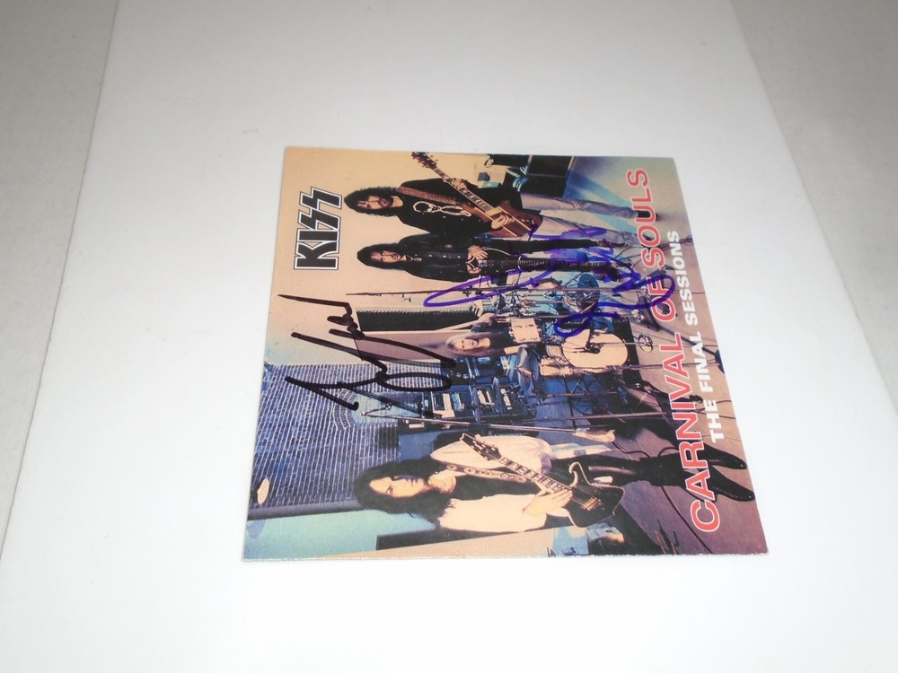 KISS ERIC SINGER BRUCE KULICK SIGNED AUTO AUTOGRAPHED CD BOOKLET - INSERT ONLY