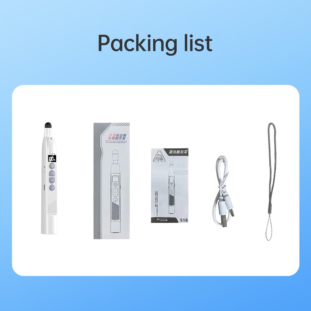 Wireless Presentation Pointer With Telescopic Stick Stylus Pen For FSXA