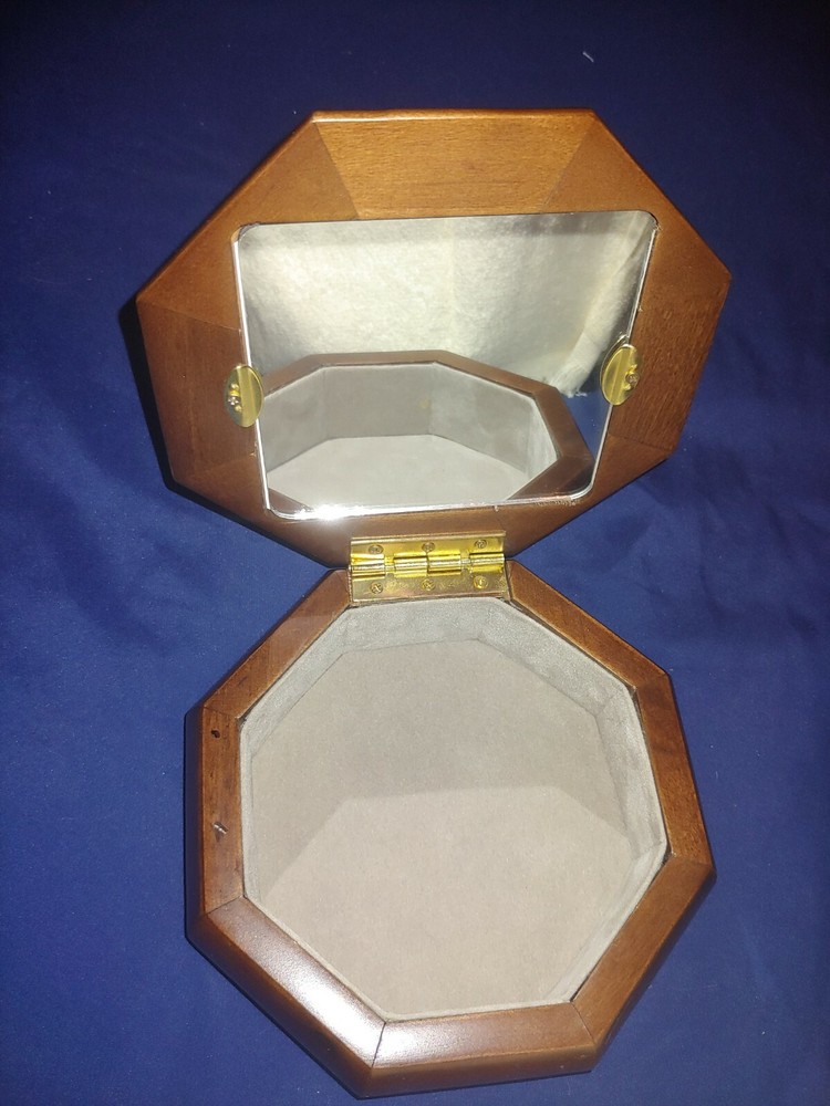 nogiguchi collection octagon oak box with hinge top