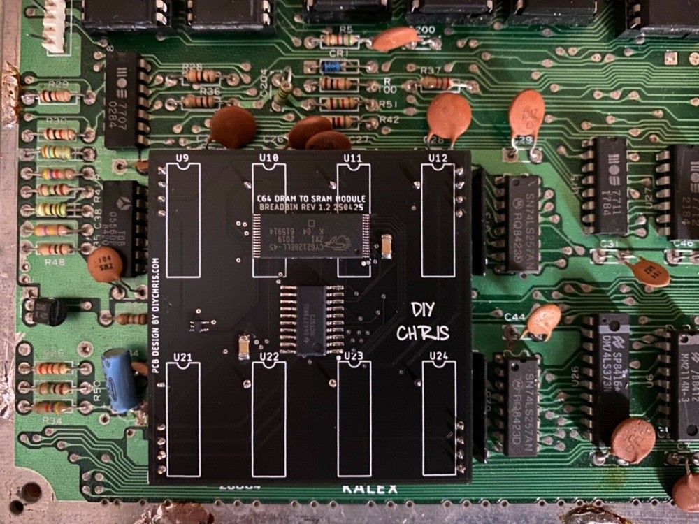 Commodore 64 C64 SRAM Module DRAM 4164 Replacement 250425