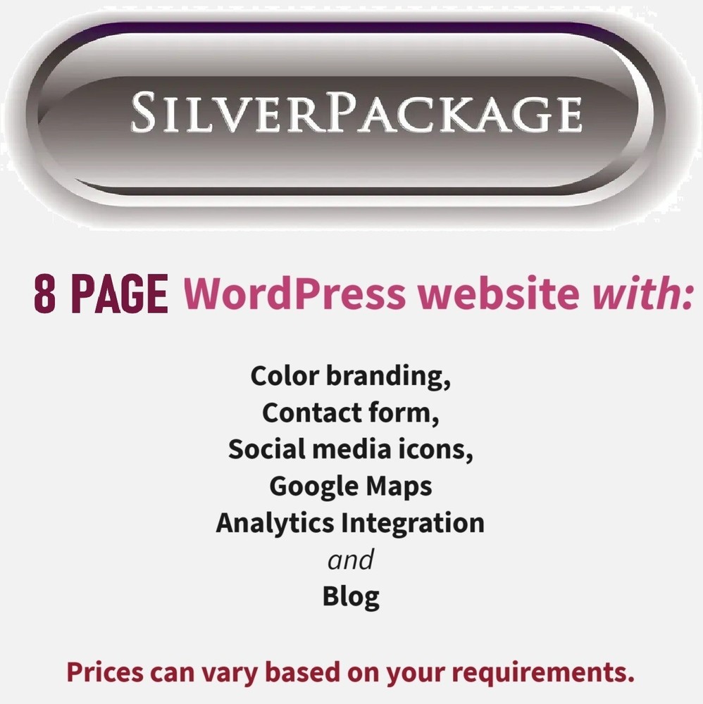 Fully functional WordPress Business Website Design Service (Silver Package)