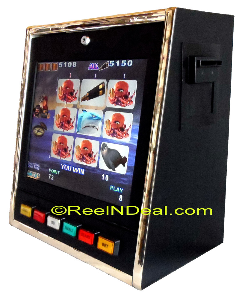 Amcoe Devil Island Cherry Master 8-Liner Slot Machine Optional Skill Spin & Hold