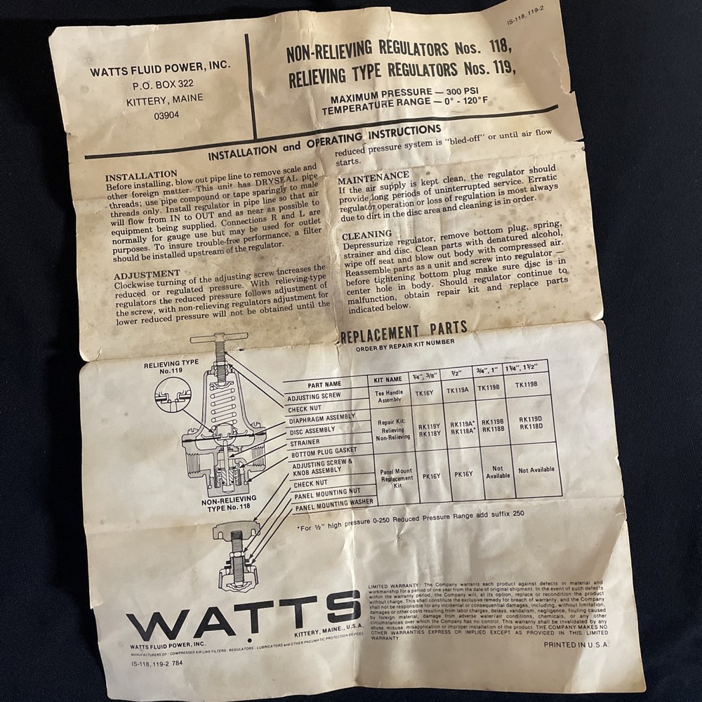 Relieving type regulators