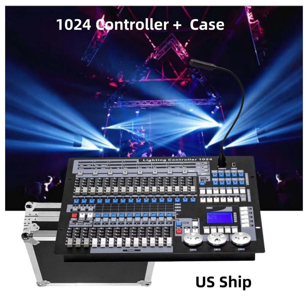 US DMX Console,1024 Controller for Stage Light,DMX 512 Dj Equip Controller case