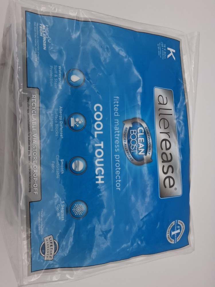 AllerEase Cool Touch Waterproof Cooling Allergy Defense King Mattress Protector