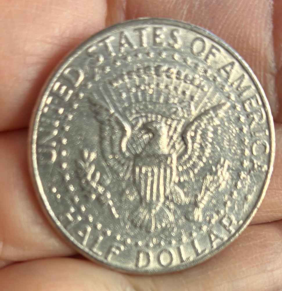 1990 P Kennedy Half Dollar - "SHADOW or Floating P ?" Grease ?