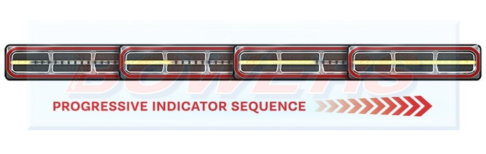 LED REAR COMBINATION LIGHT WITH PROGRESSIVE/DYNAMIC/SEQUENTIAL/MOVING INDICATOR