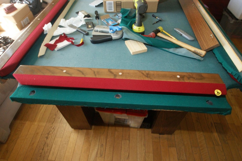 6pcs Rubber Bumper Billiard Pool Table Rail Cushions Replacement for 8ft Table