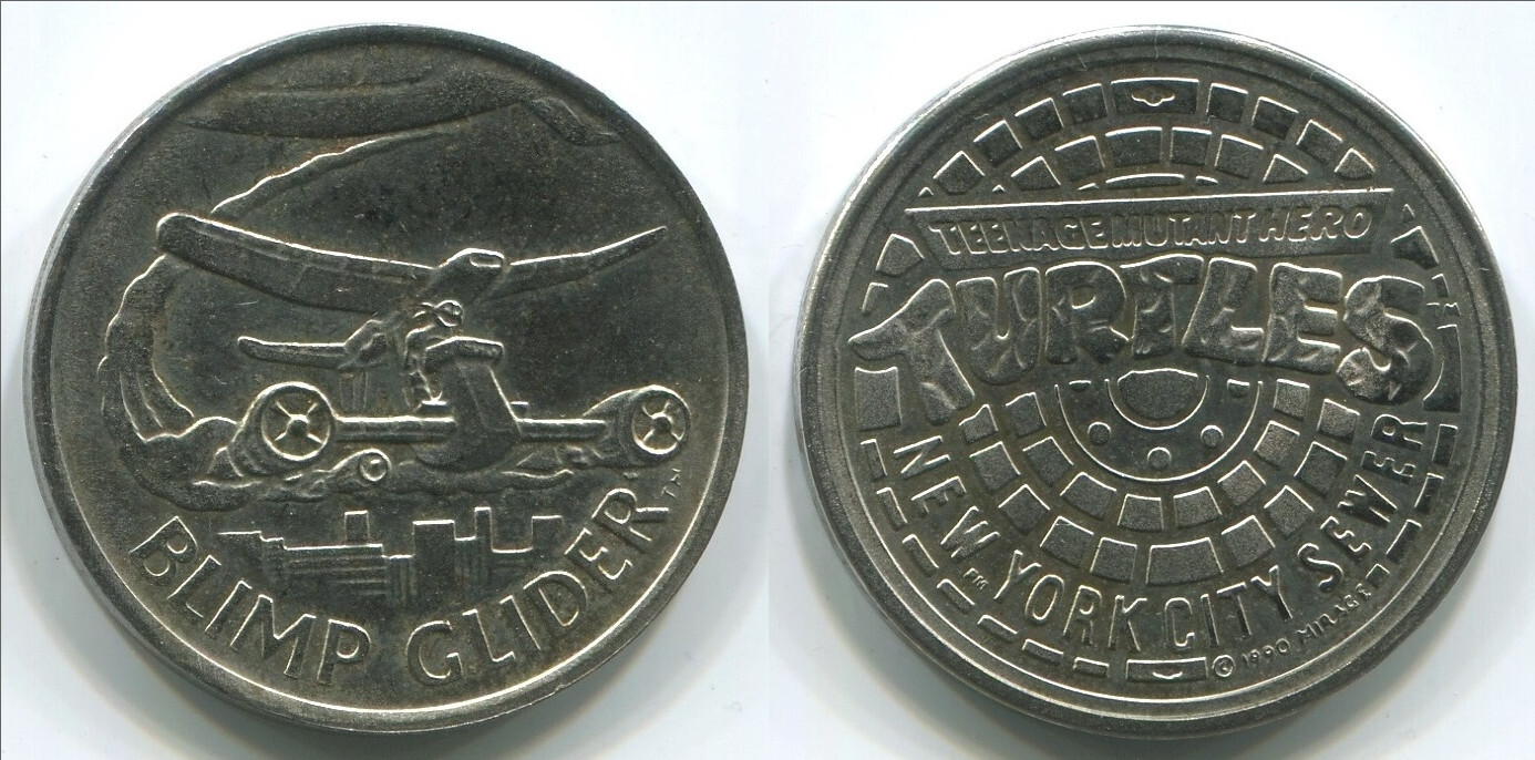 T832 Teenage Mutant Ninja Turtles Hero TMNT (Mirage) - Blimp Glider, token coin