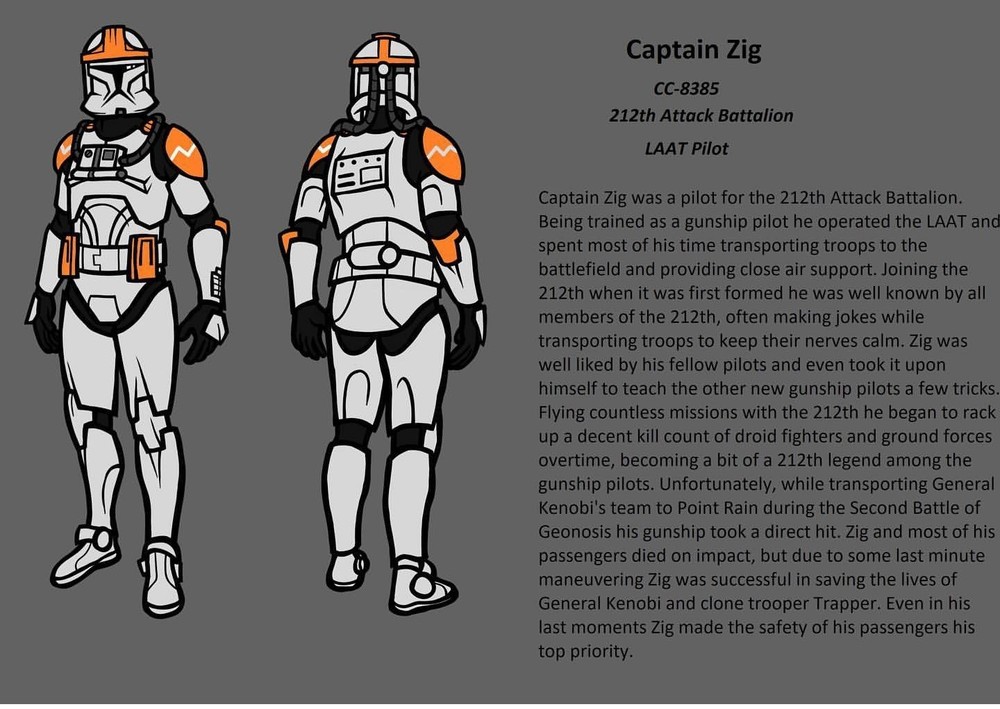 Star Wars Clone Captain Zig Custom Painted Figure 3.75"