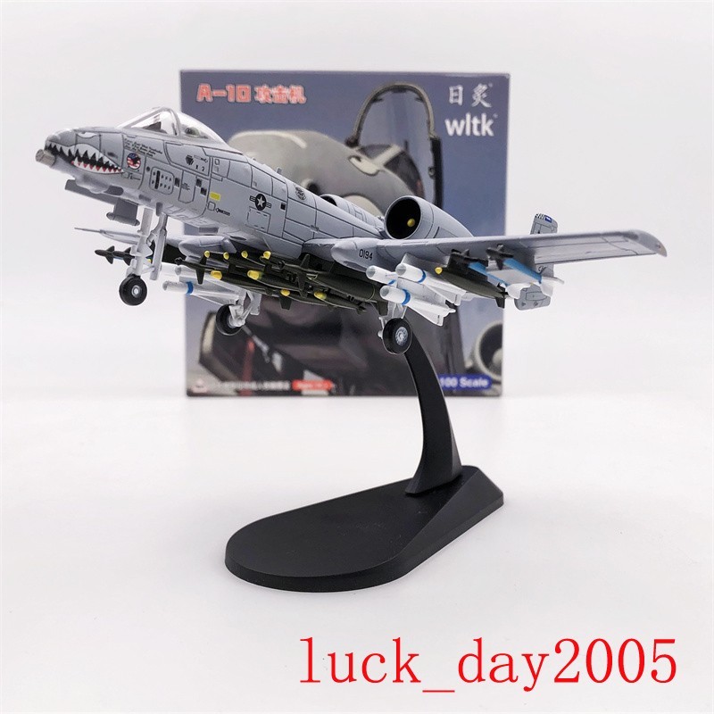 Wltk USAF A-10A Thunderbolt II Attack Plane Shark Painting 1/100 Diecast Model