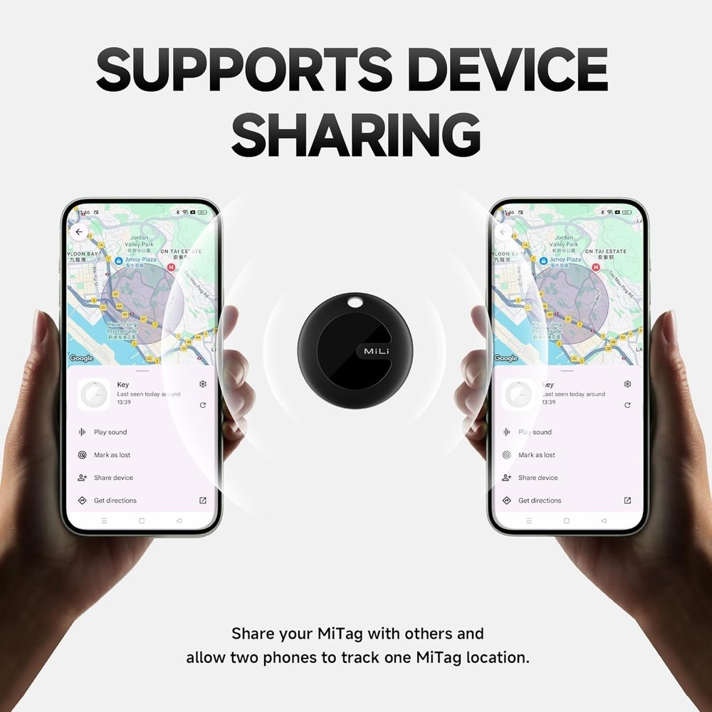 MiLi MiTag Bluetooth Tracker for Android, Smart Air Tracking BLK,
