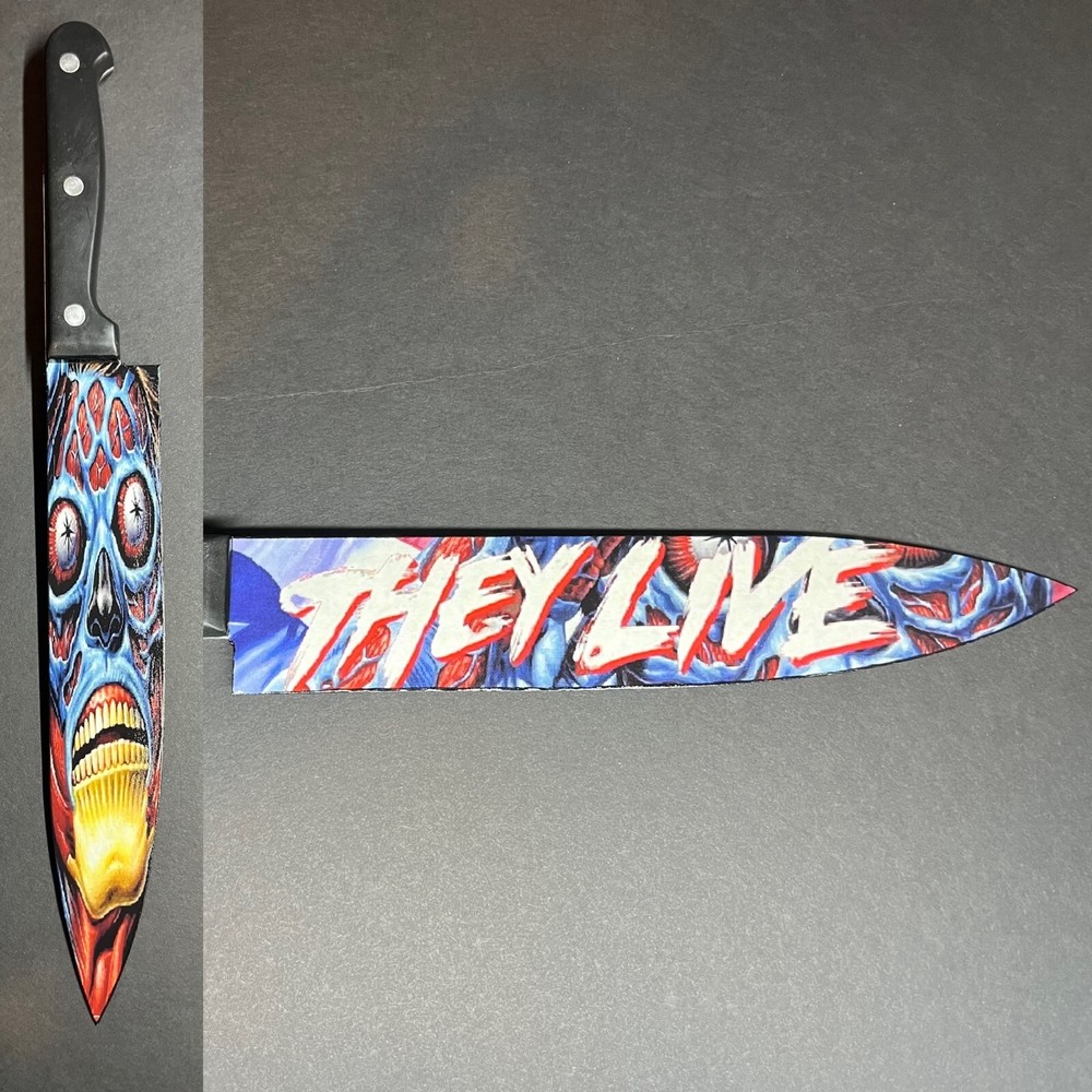 They Live 1986 Kitchen Knife With Stand