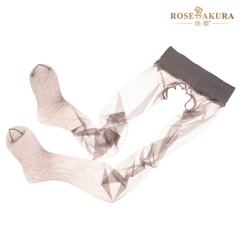 Rose Sakura SEAMLESS Pantyhose Ultra Sheer Glossy Stockings Open Crotch 7301