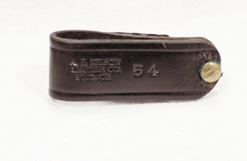 A.E. Nelson #54 Flashlight Carrier Basketweave Black Leather