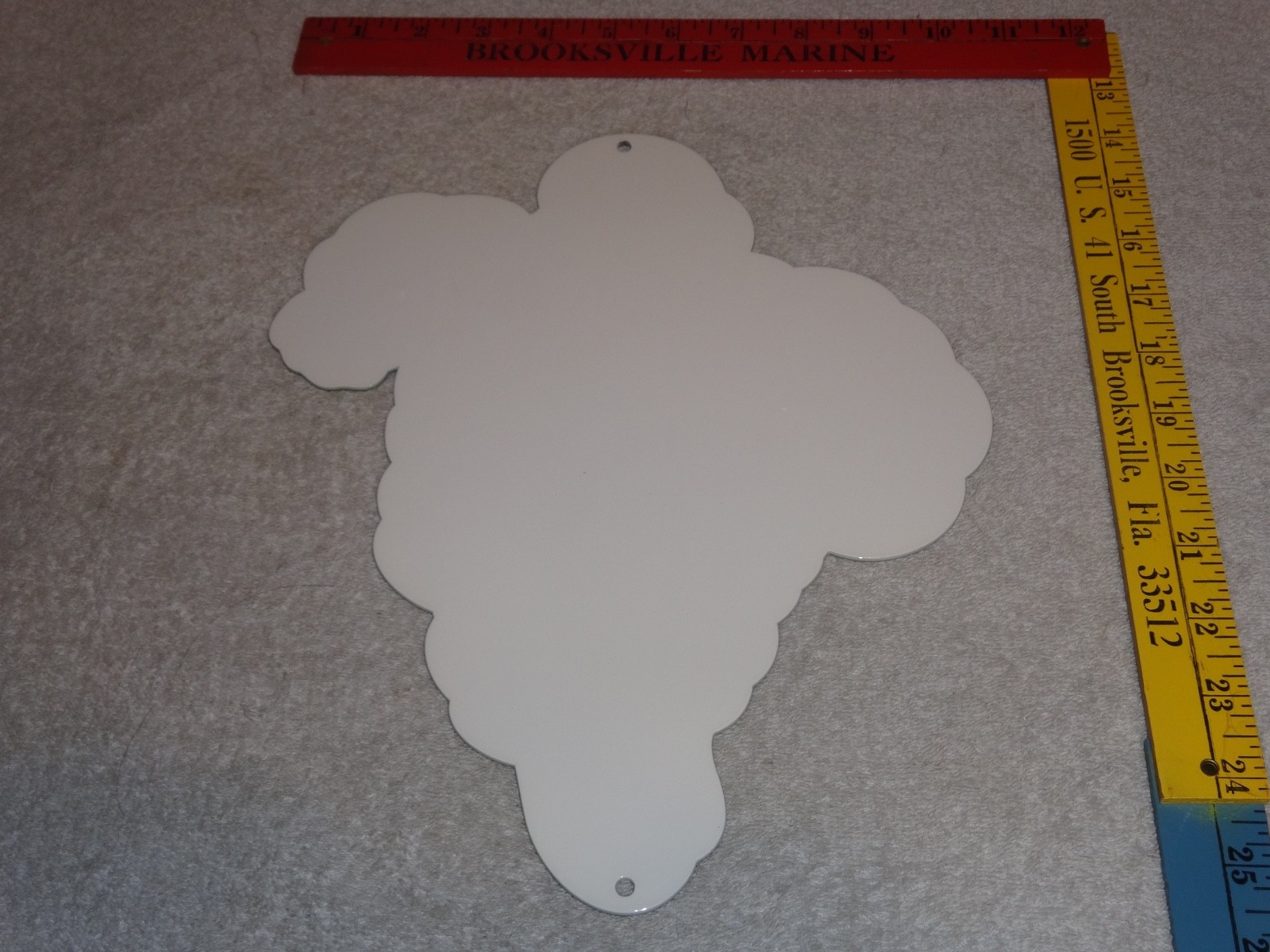 VINTAGE MICHELIN MAN TIRES BIBENDUM TIRE 12" PORCELAIN METAL GASOLINE OIL SIGN!