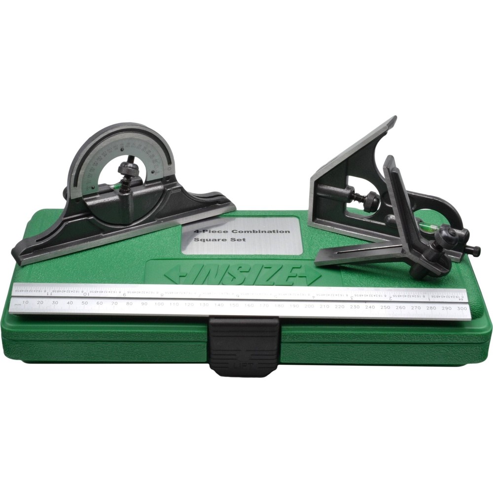 INSIZE 2278-180: Combination Square Set: Inch/Metric, Std, Center/Protract