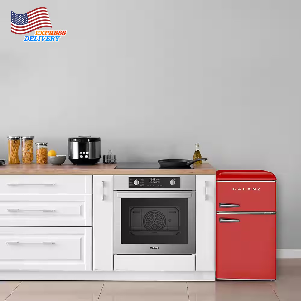 3.1 Cu. Ft. Retro Top Freezer Refrigerator Red